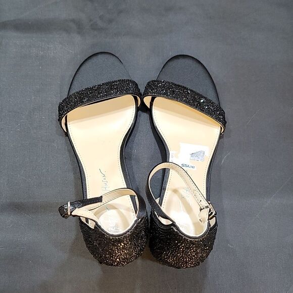 BRAND NEW SB-HANNA BY BETSEY JOHNSON MARI RHINESTONE BLOCK HEEL DRESS SA… - Picture 7 of 16